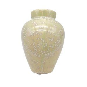 Vase NorCal 6" light green with white speckles